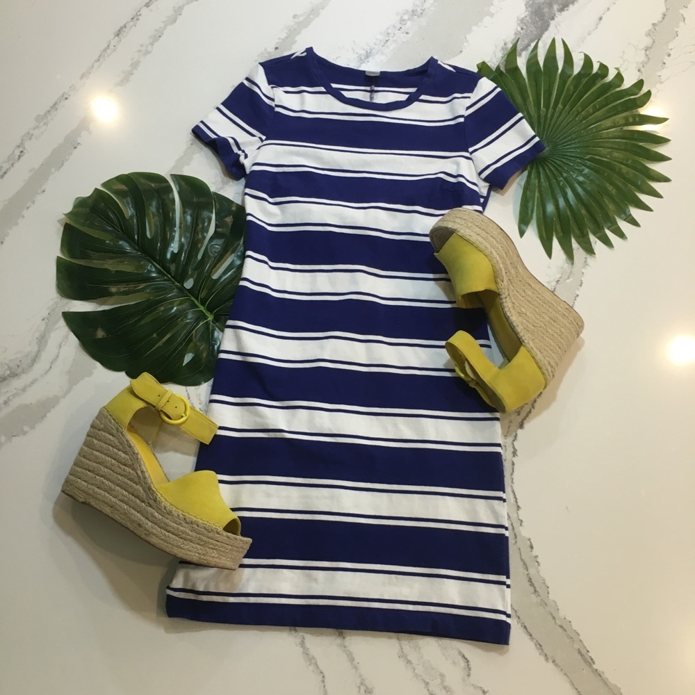 Old Navy Striped Fitted T-shirt Dress